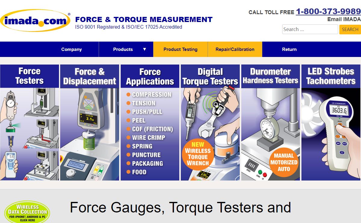 Force Gauges, Force Testers, Torque Testers | Imada Inc.