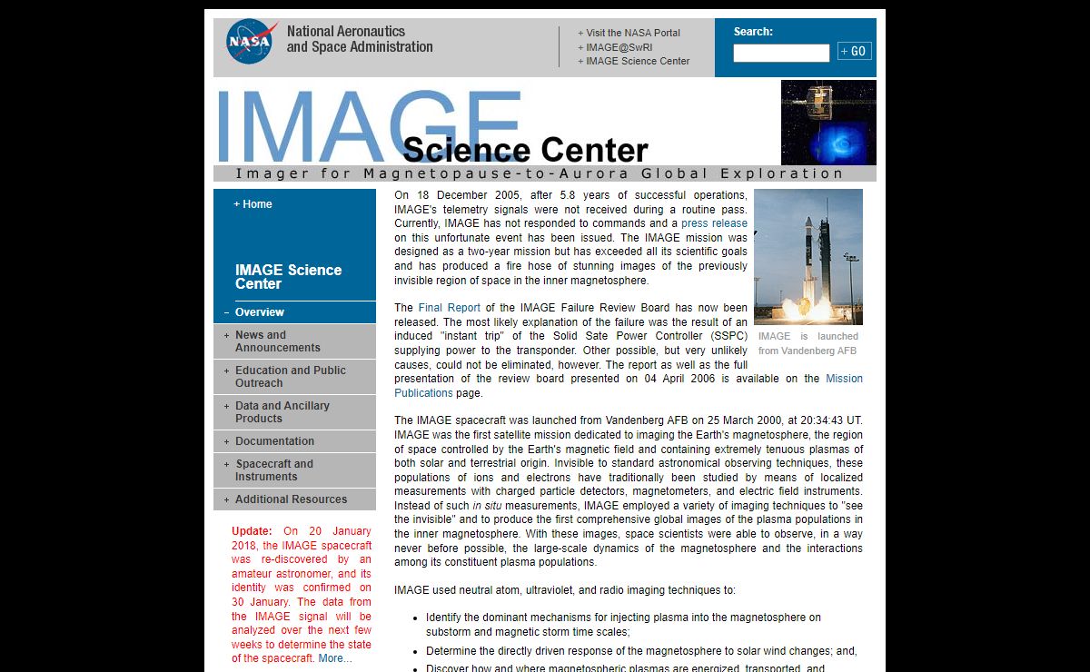 NASA - IMAGE Science Center