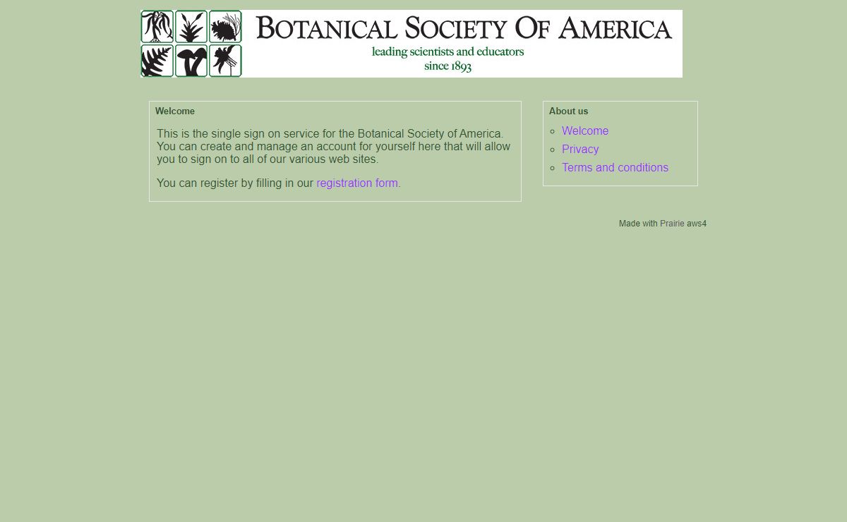 Botanical Society of America Login