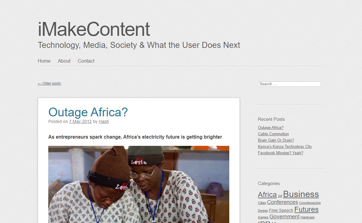 iMakeContent – Technology, Media, Society & What the User Does Next