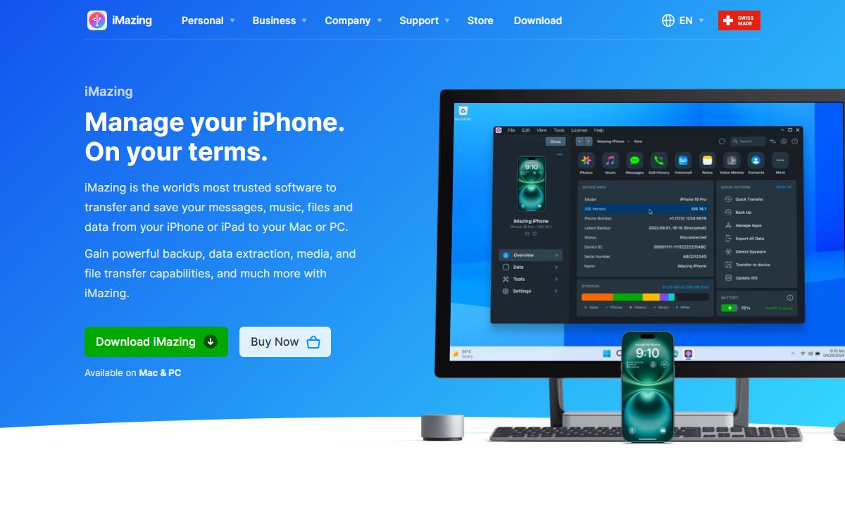 iMazing | iPhone, iPad & iPod Manager for Mac & PC