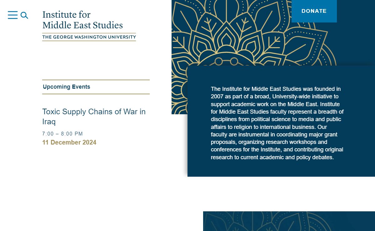 Institute for Middle East Studies - The George Washington University
