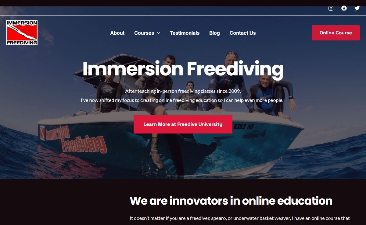 Immersion Freediving