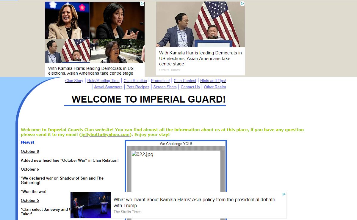 WELCOME TO IMPERIAL GUARD!
