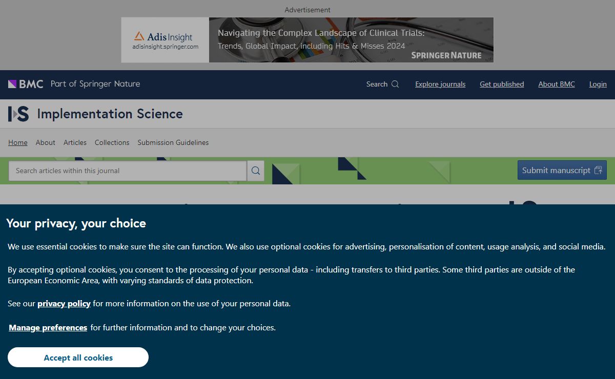 Home page | Implementation Science