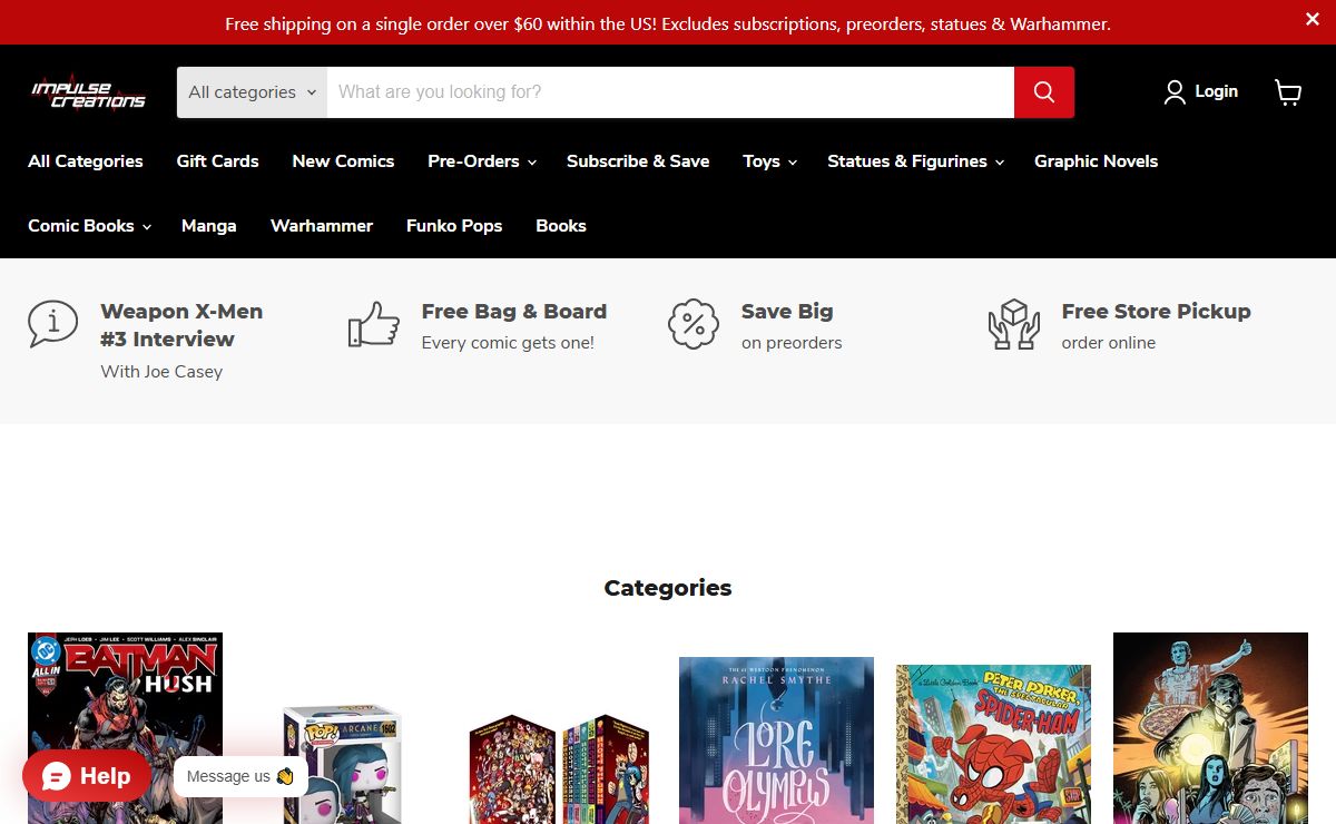 Comic Books, Collectibles & Toys - Impulse Creations Comic Book Store — Impulse Creations Comics & Collectibles