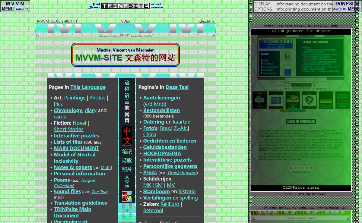 MVVM-site Index Page of Items of Interest / Indekspagina                                                                                                                                                                                 