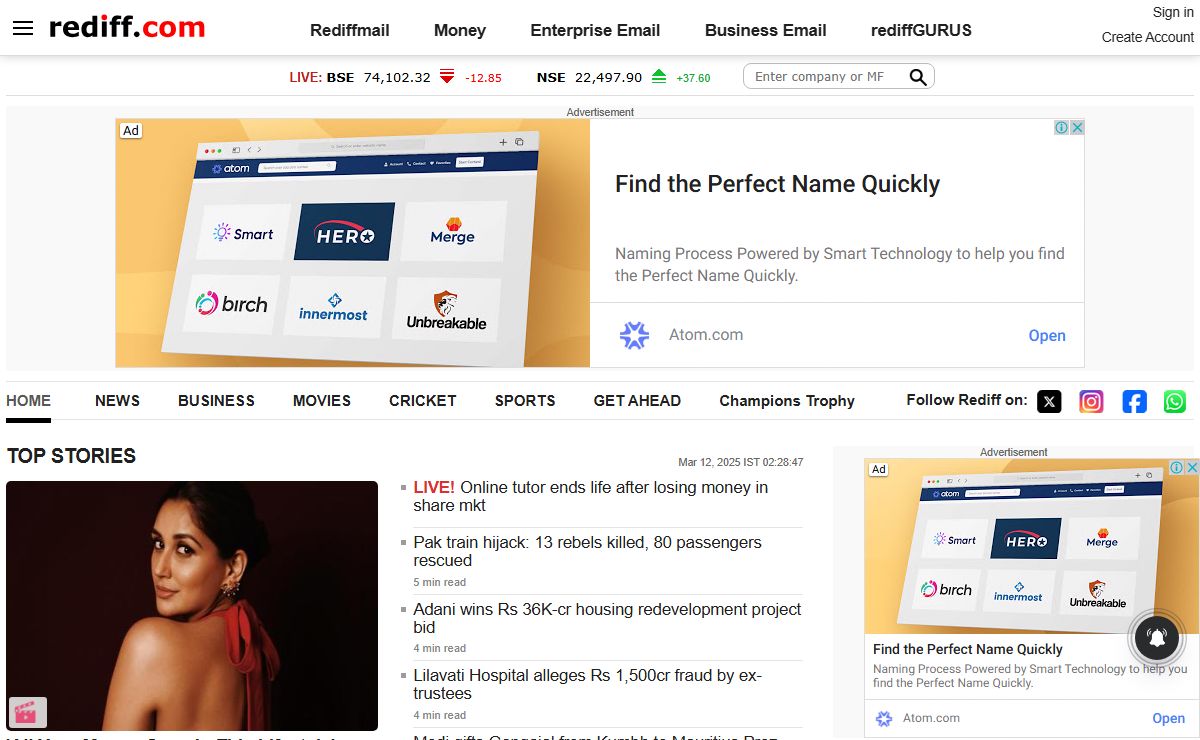Rediff.com: News | Rediffmail | Stock Quotes | Rediff Gurus
