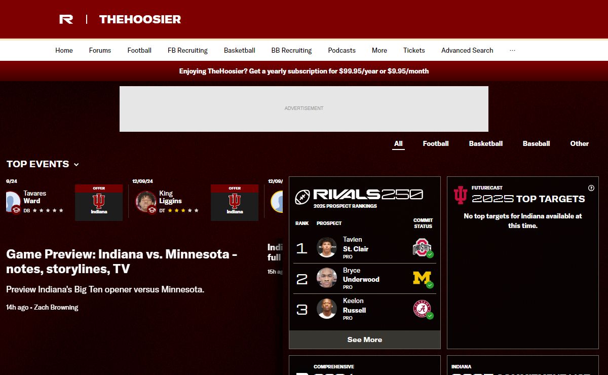 TheHoosier: Indiana Hoosiers Football & Basketball Recruiting