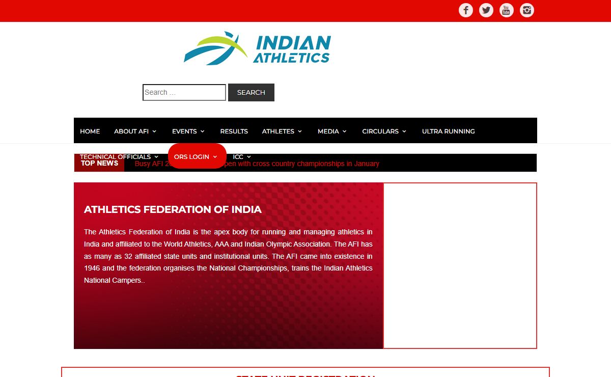 Athletics Federation of India (AFI) - Official Website of Indian Athletics