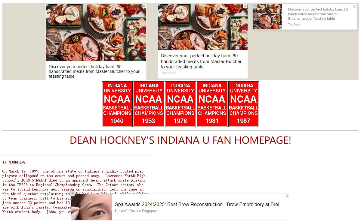 Dean Hockney's Indiana U Fan Homepage!