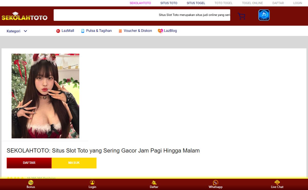 SEKOLAHTOTO: Situs Slot Toto yang Sering Gacor Jam Pagi Hingga Malam