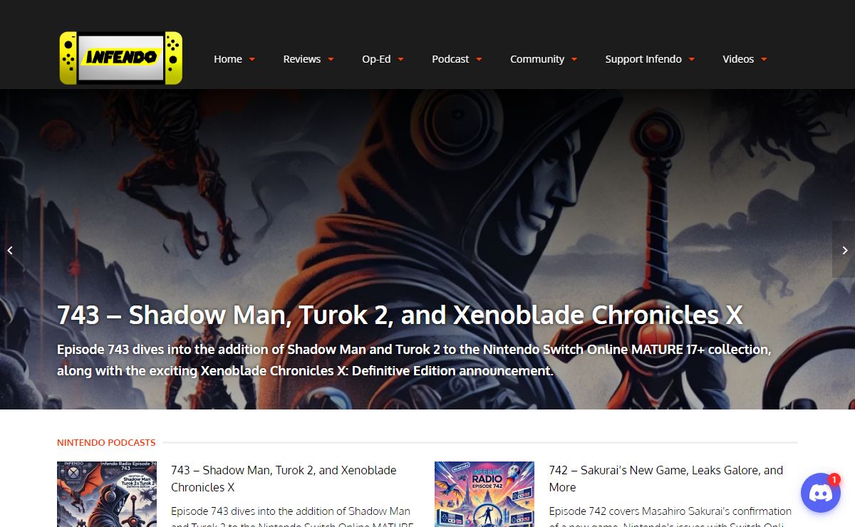 Infendo: Nintendo News, Review, Blog, and Podcast