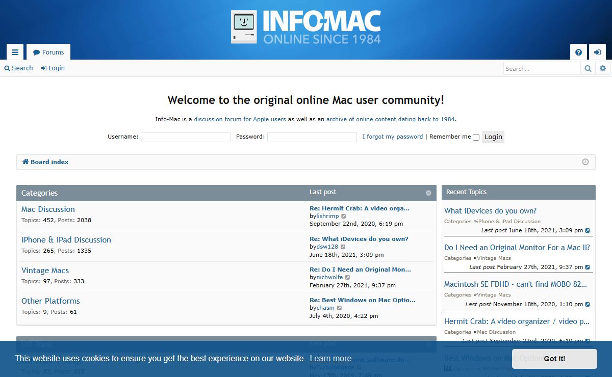 Info-Mac - The Original Online Mac User Community