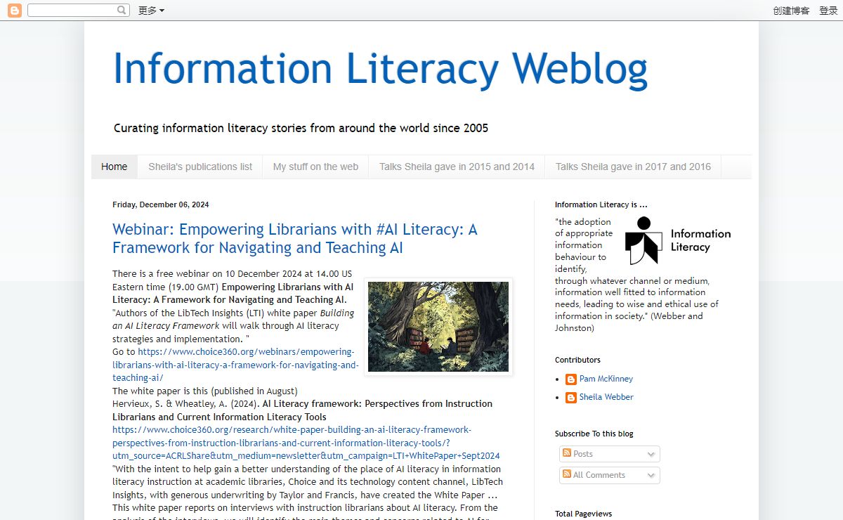Information Literacy Weblog