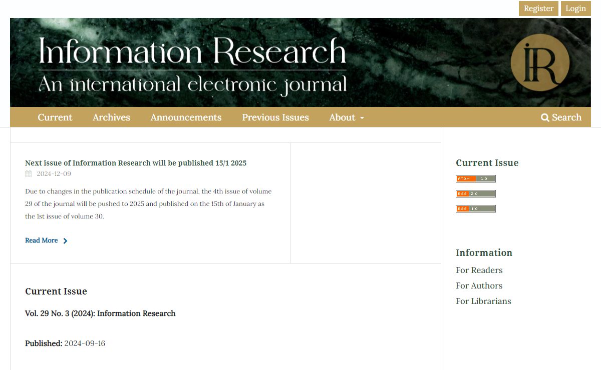 Information Research an international electronic journal