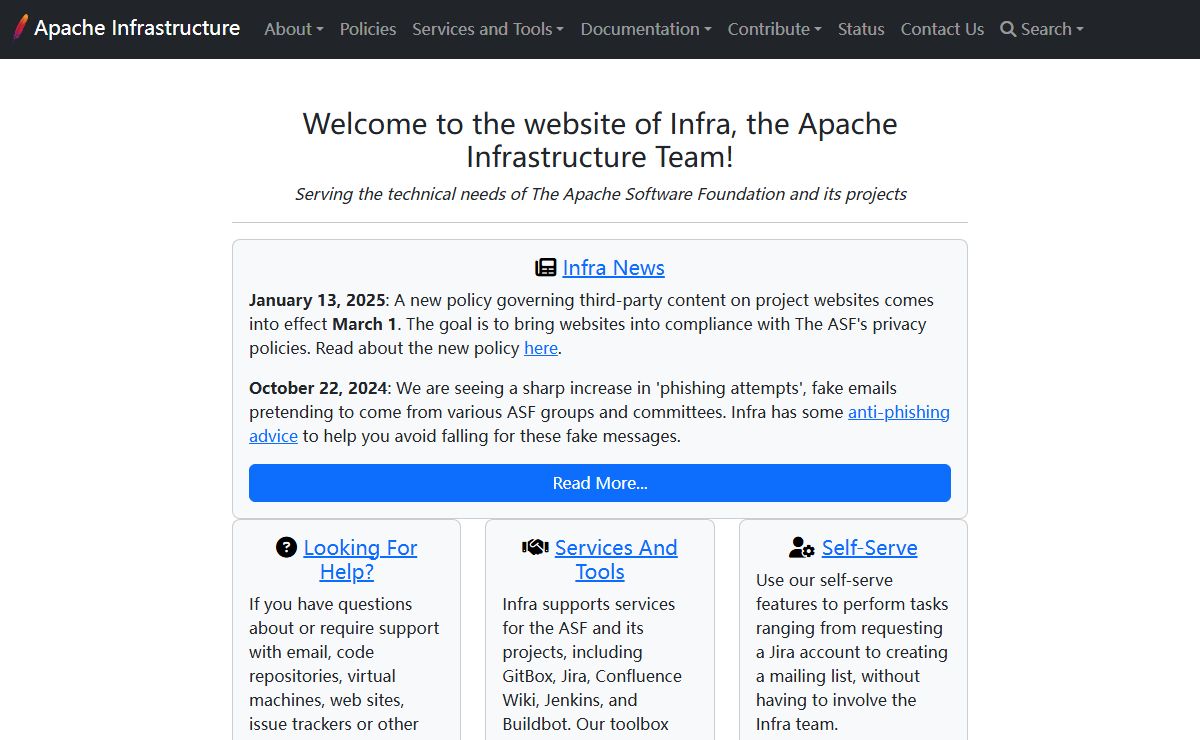 Apache Infrastructure Website
