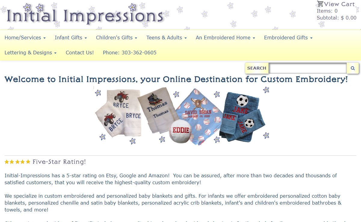 Personalized Custom Embroidery - Gifts for the Family - Initial-Impressions