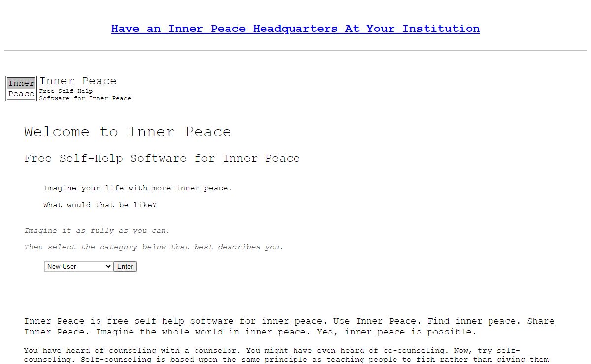 Inner Peace - Free Self-Help Software for Inner Peace