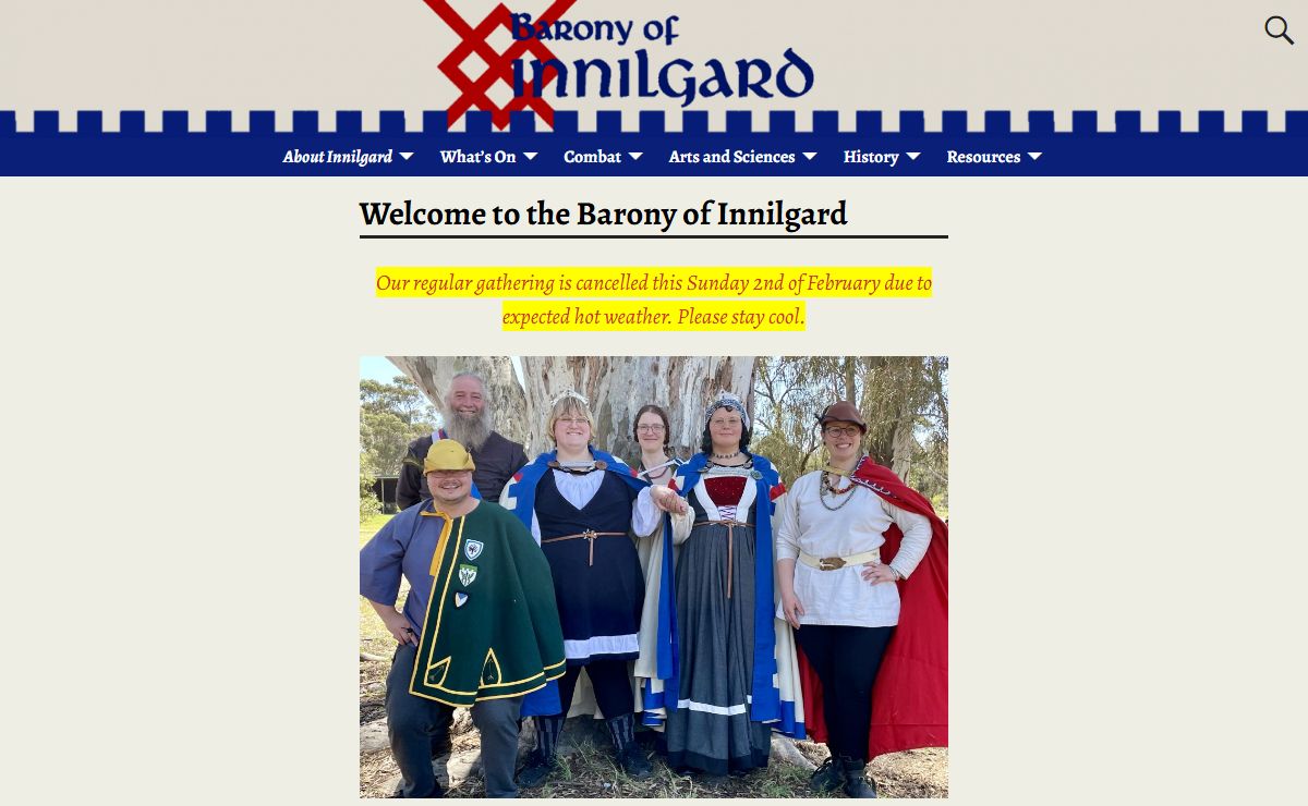 Barony of Innilgard – A branch of the Society for Creative Anachronism