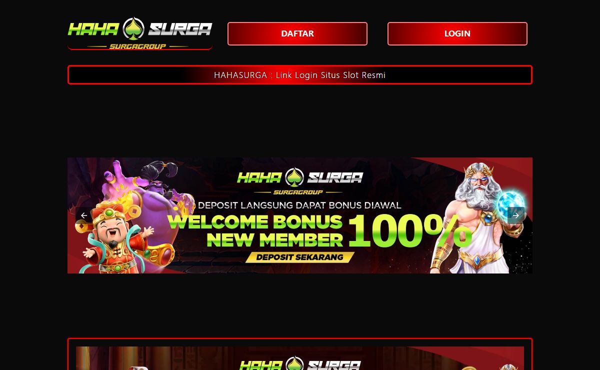 HAHASURGA : Link Login Situs Resmi