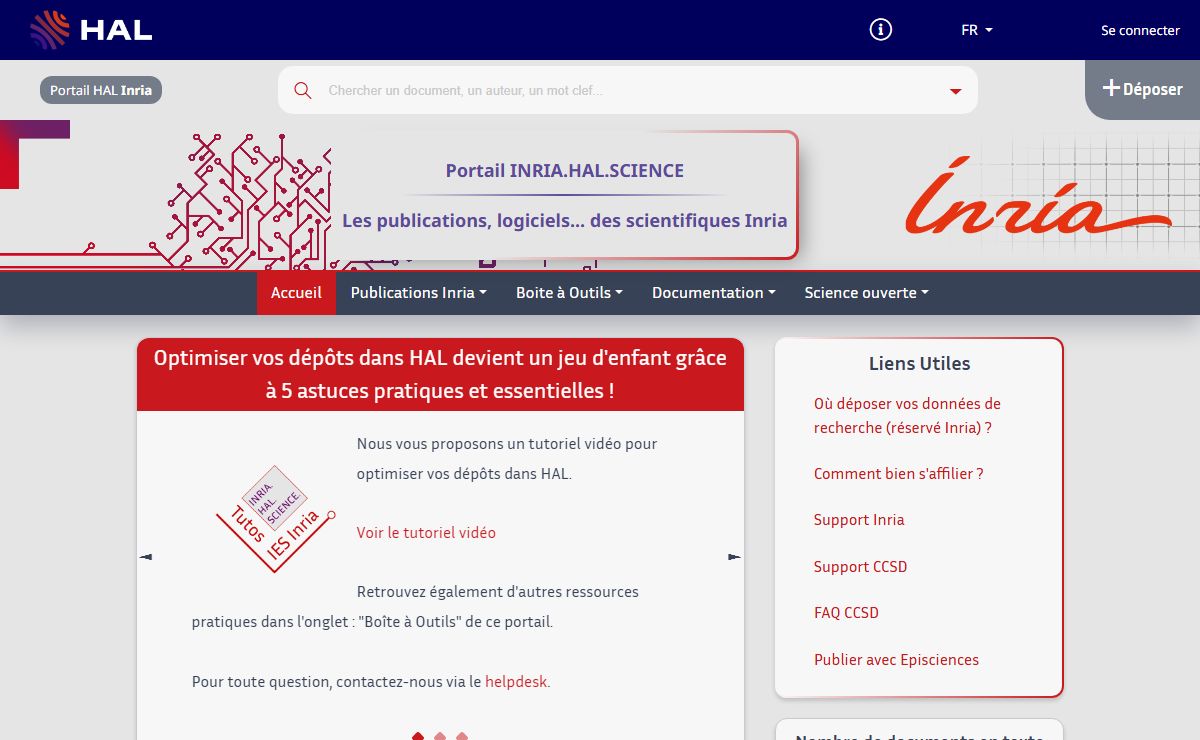 Accueil - Inria - Institut national de recherche en sciences et technologies du numérique