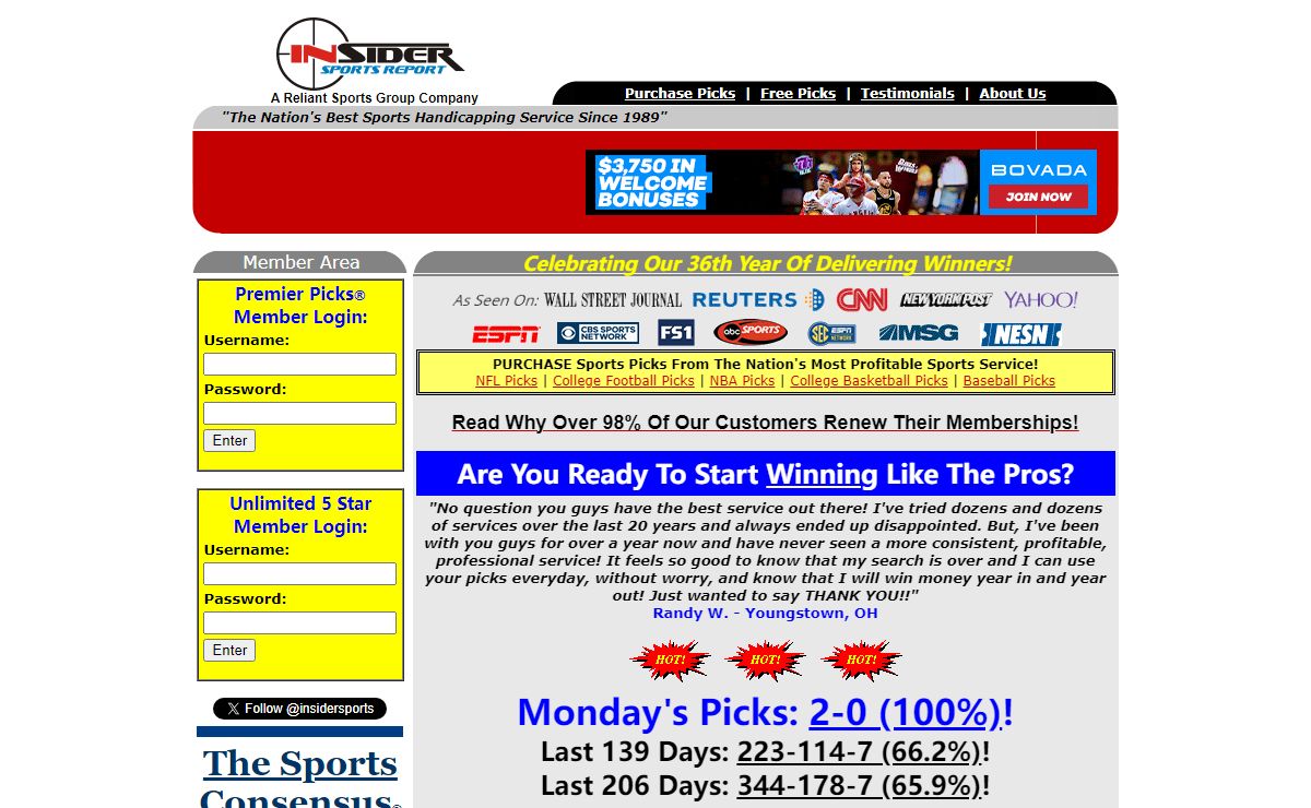 NFL Picks | College Football Picks | Baseball Picks