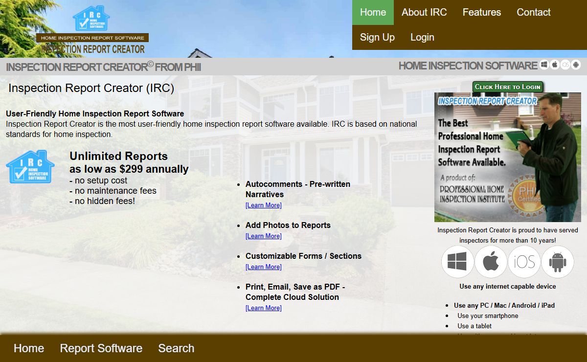 Home Inspection Software - IRC