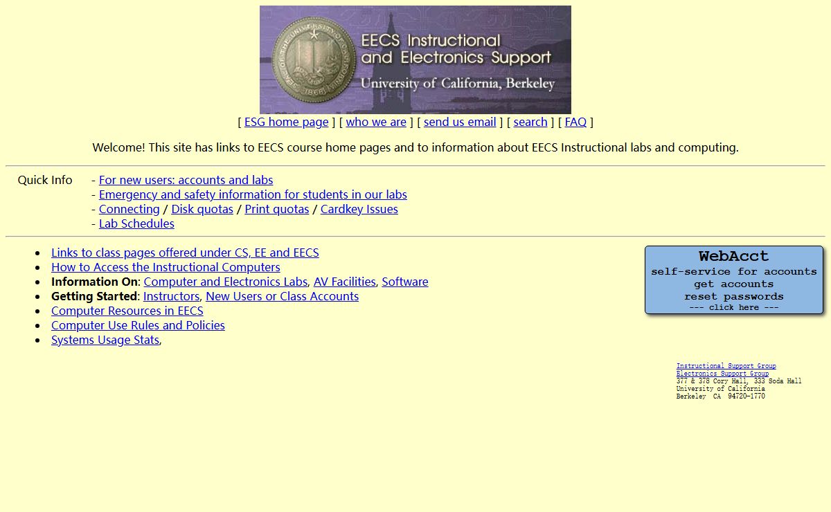EECS Instructional Support Group Home Page