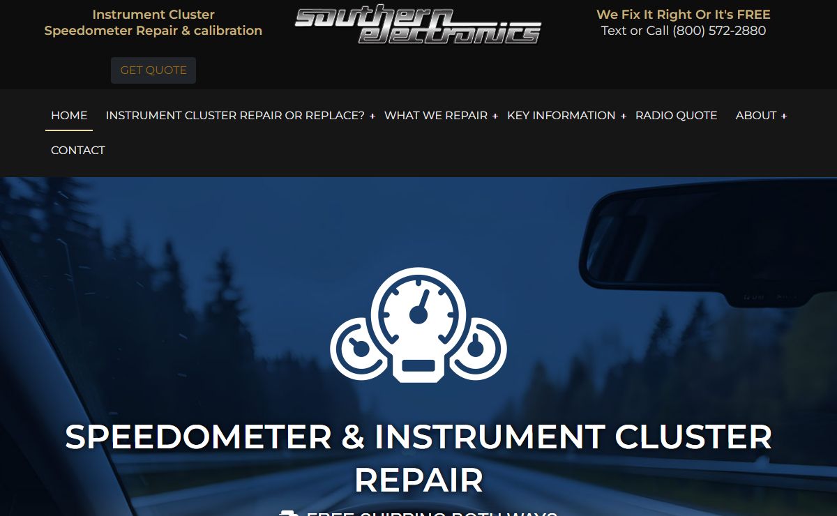Nationwide Instrument Cluster & Speedometer Repair