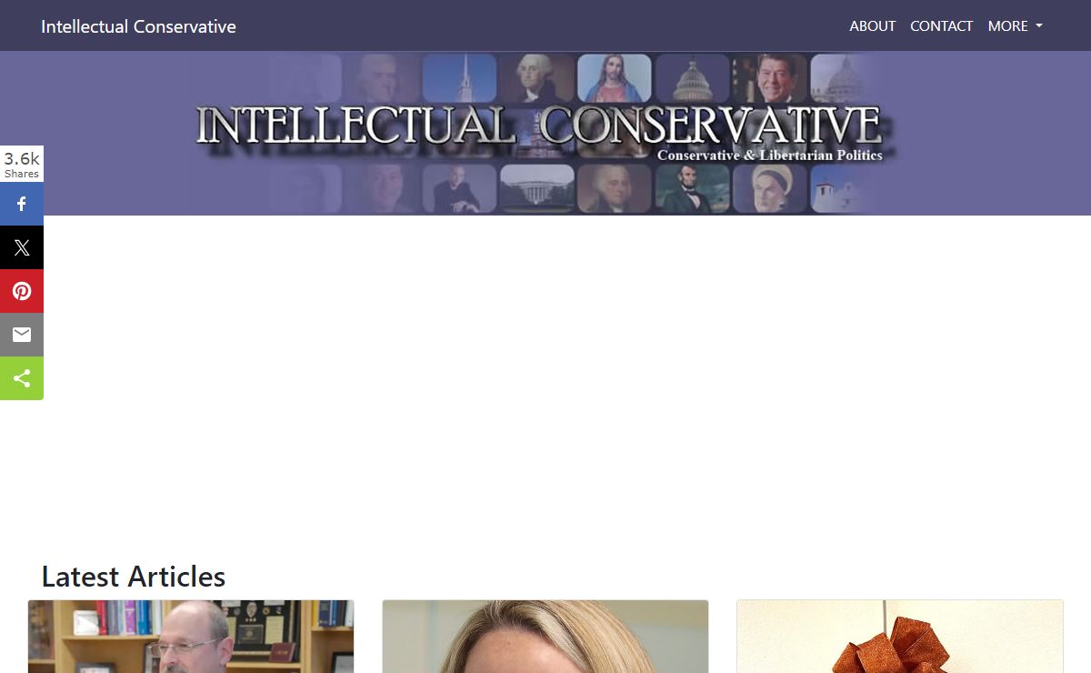 Welcome | IntellectualConservative | intellectualconservative.com