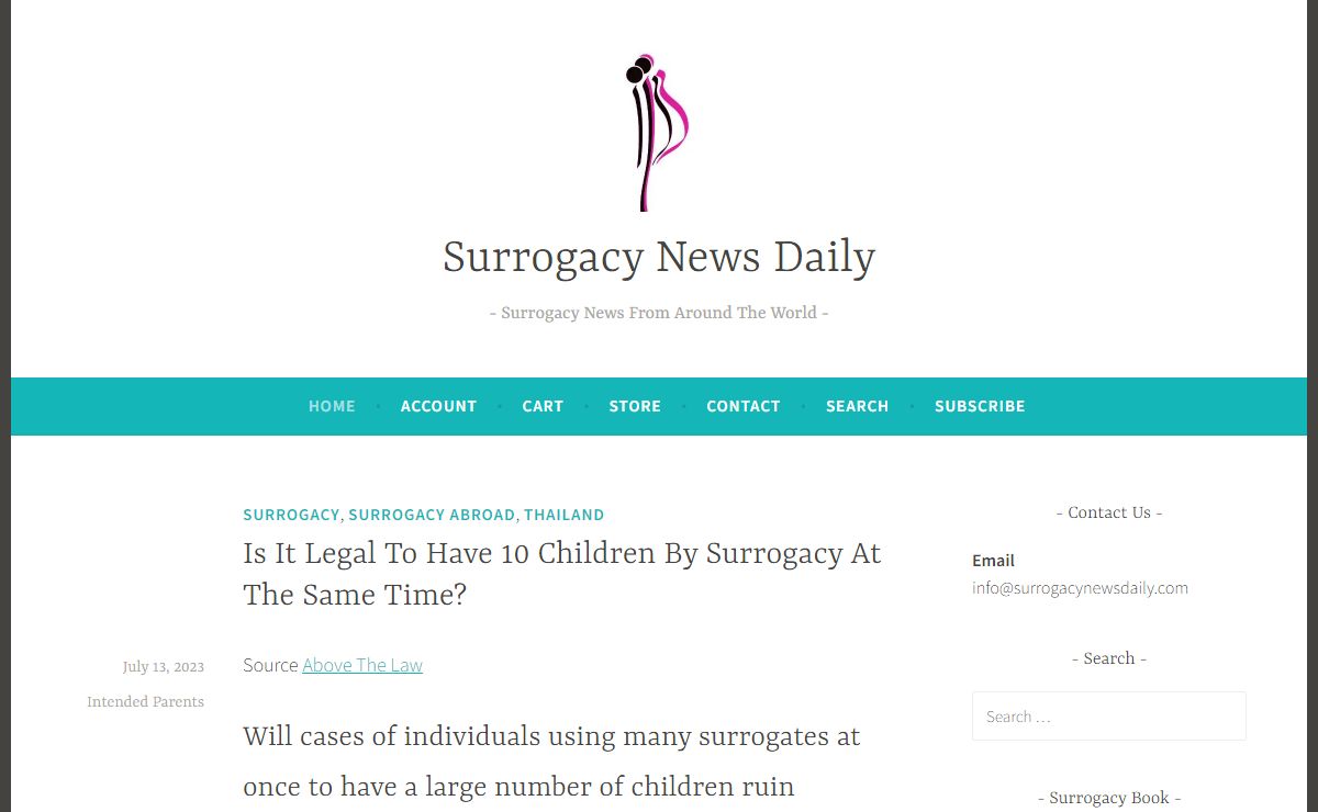 Surrogacy News Daily - Surrogacy News From Around The World