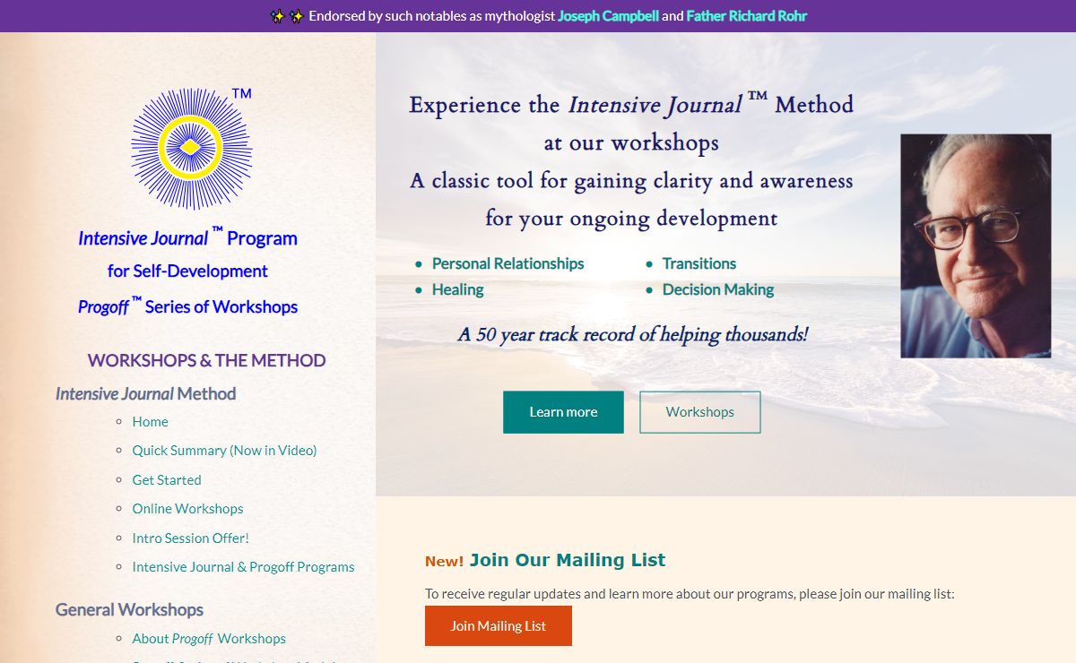 Intensive Journal Program: Experience the Intensive Journal™ Method at our workshops