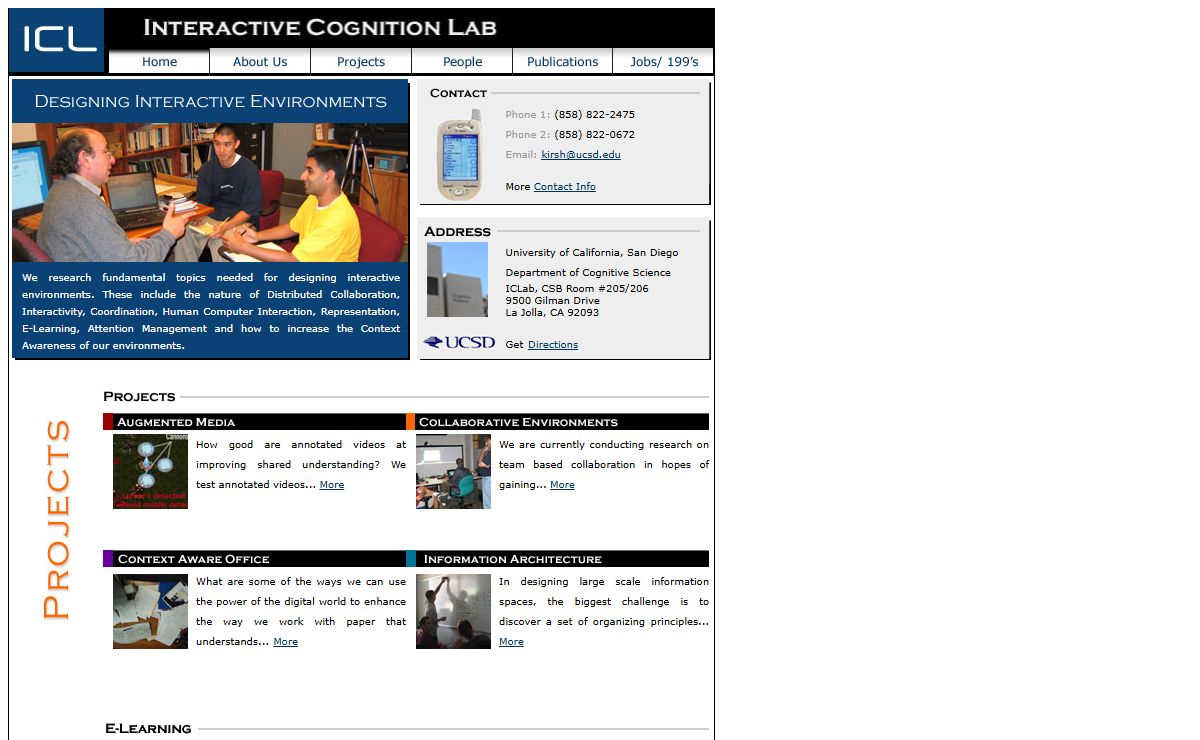 ICL: Interactive Cognition Lab - UCSD Cognitive Science