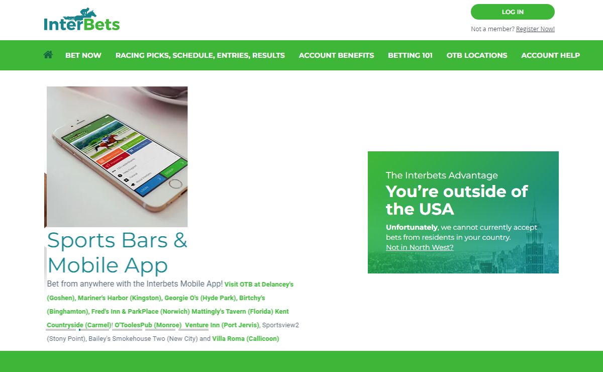 Home : Interbets OTB: Horse Racing Wagering with Off-Track Betting