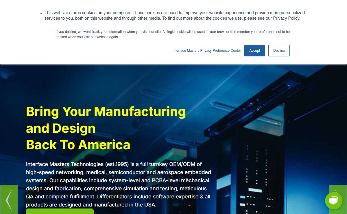 Interface Masters Technologies Silicon Valley OEM for Network Appliances