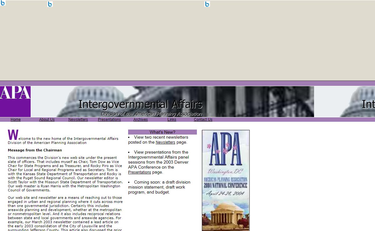 APA - Intergovernmental Affairs Division