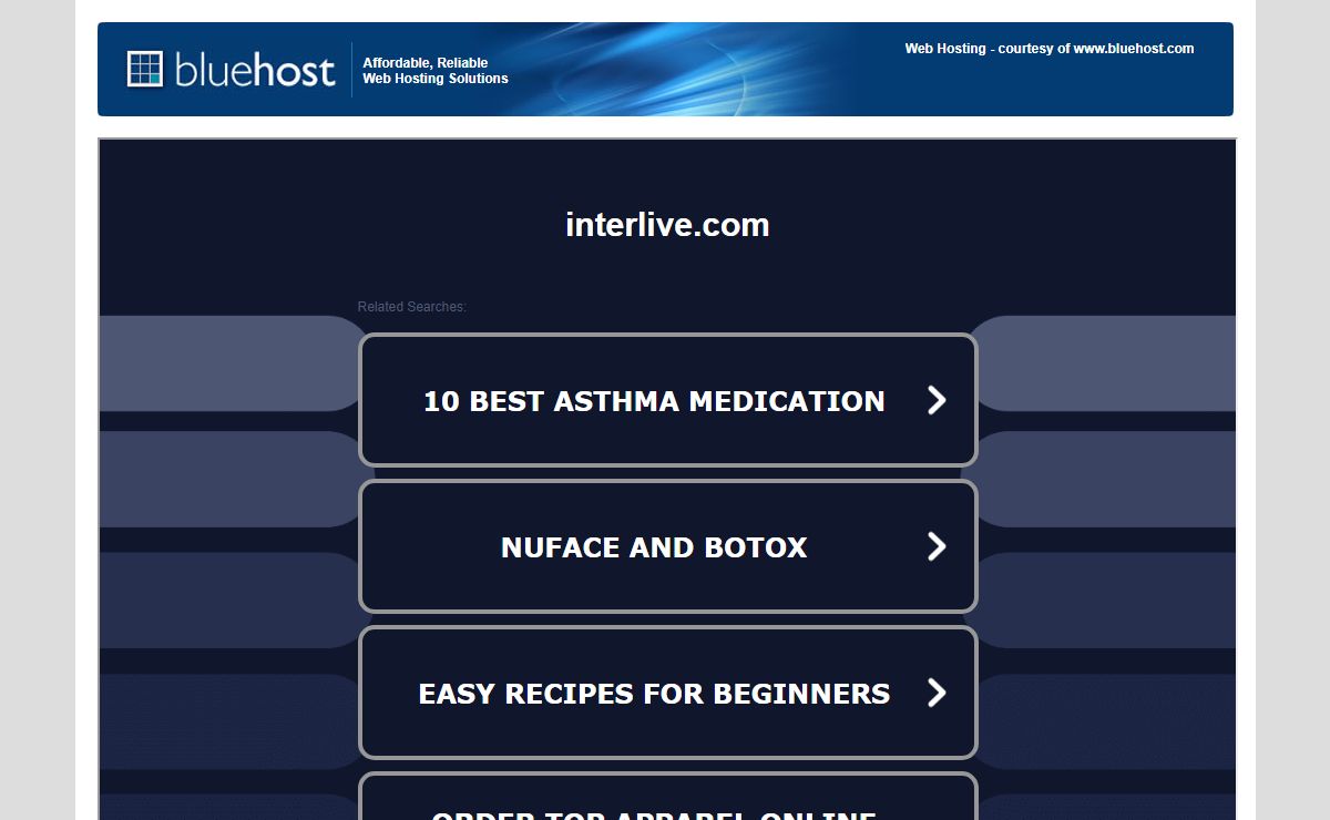 Welcome interlive.com - BlueHost.com