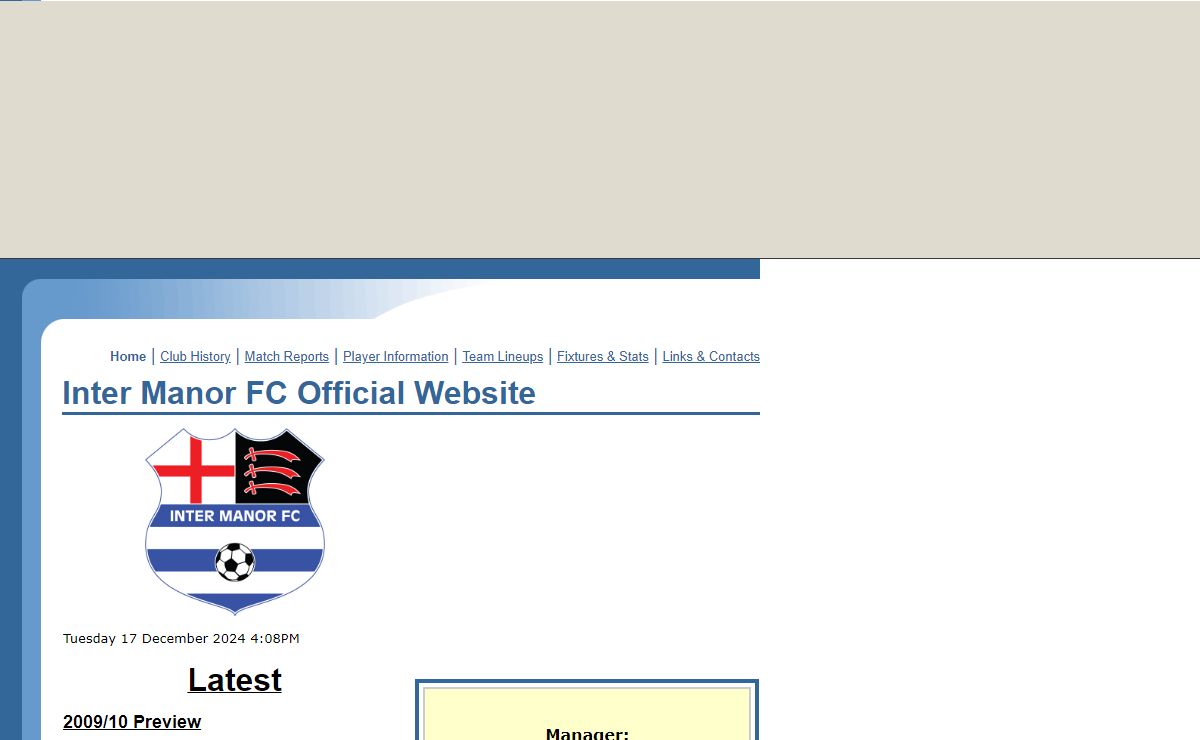Inter Manor FC Official Website