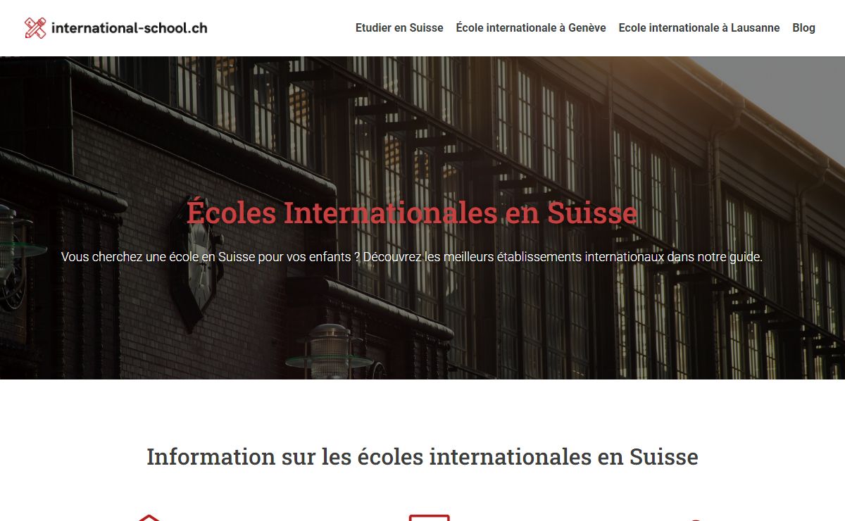 Le guide des écoles internationales et privées en Suisse - International School