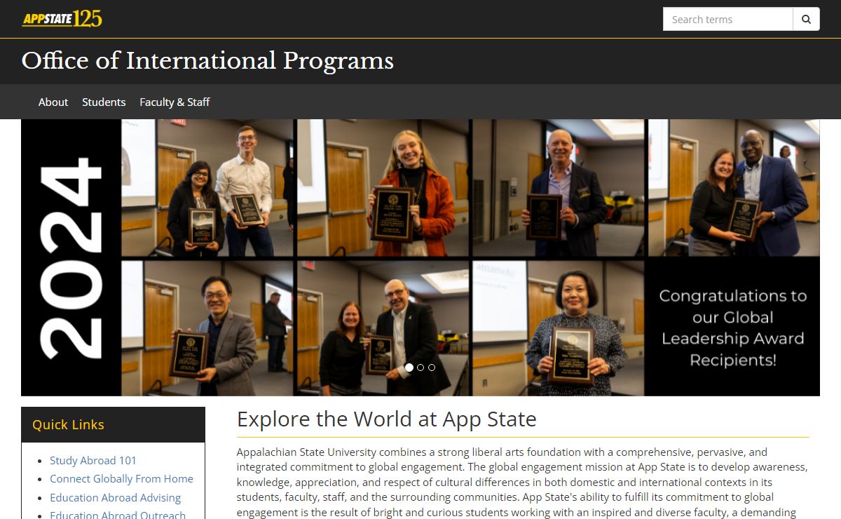 Office of International Programs | Appalachian State University