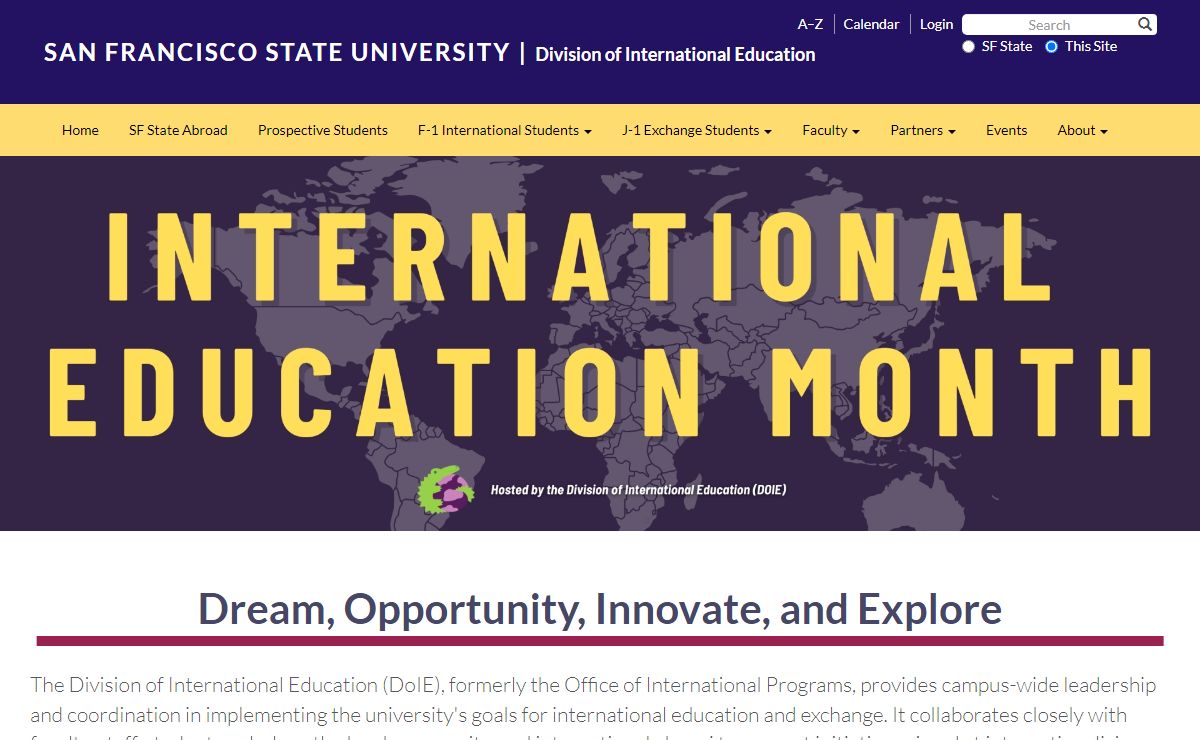 Division of International Education | San Francisco State University