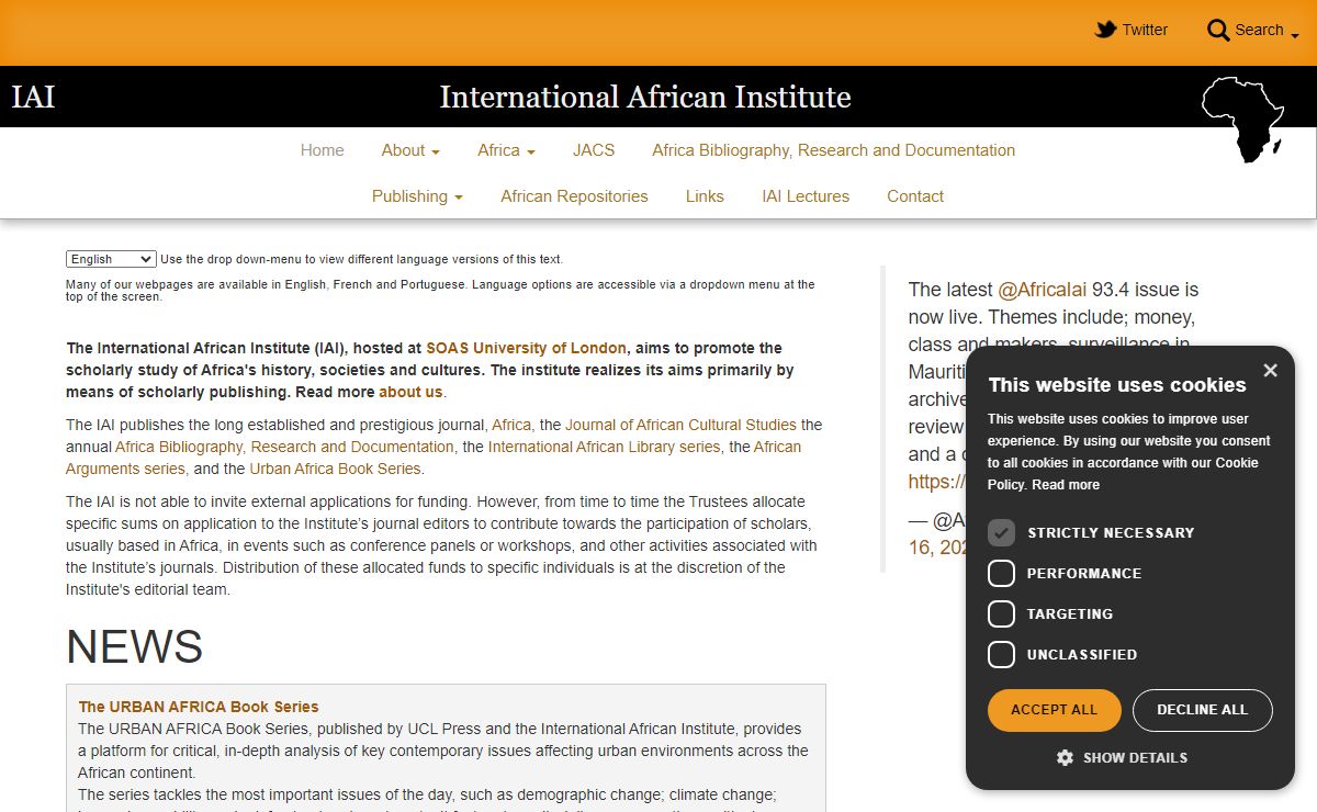 International African Institute Home