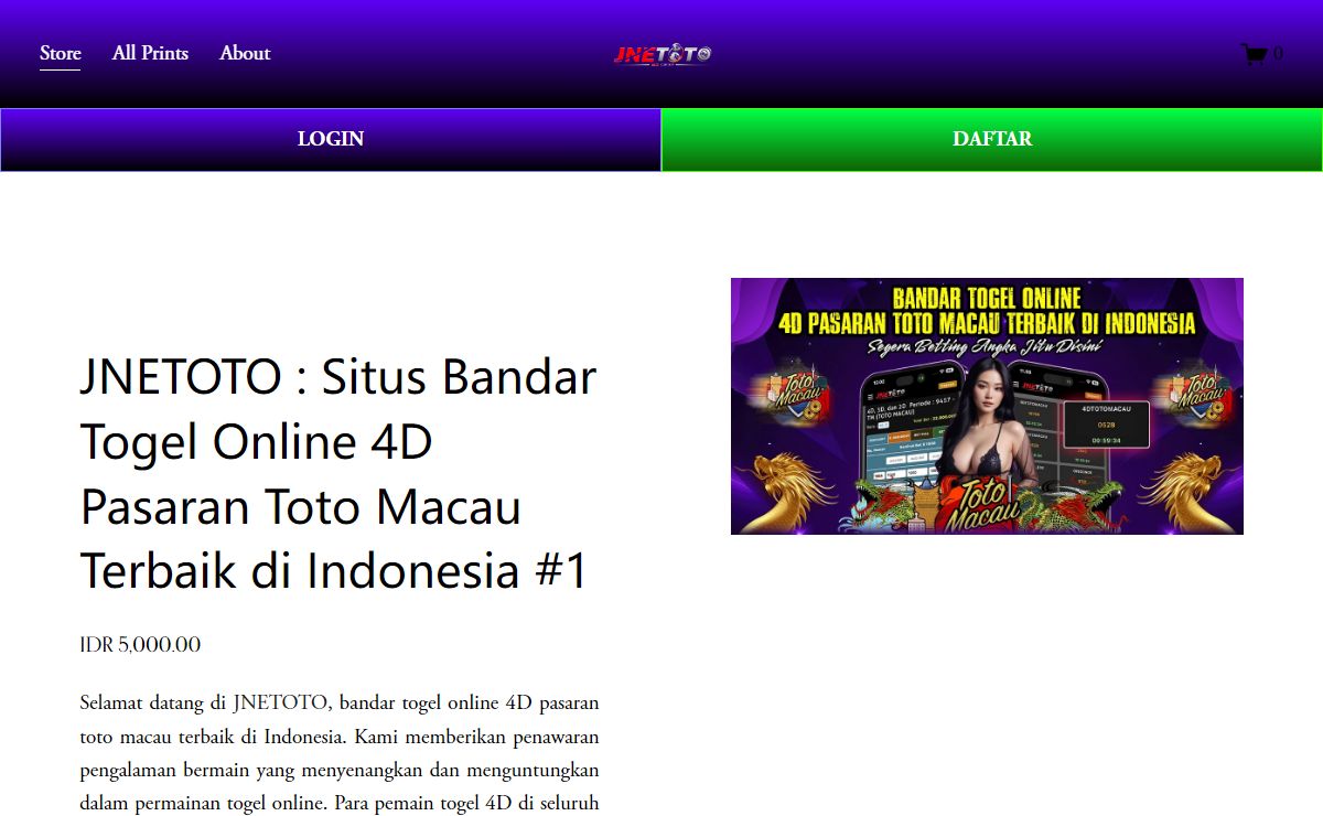 JNETOTO : Situs Bandar Togel Online 4D Pasaran Toto Macau Terbaik di Indonesia #1