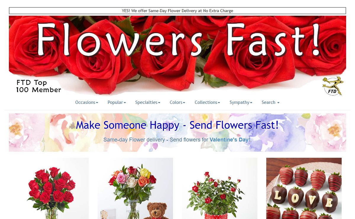 Flowers Fast | Online Florist | Same-Day Flower Delivery
