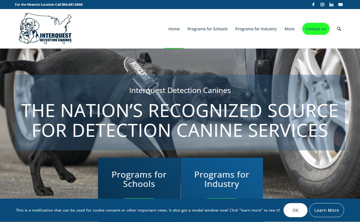 Interquest Detection Canines – The Nation's Recognized Source for Detection Canine Services