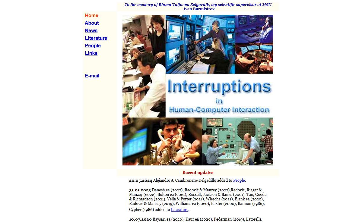 Interruptions in Human-Computer Interaction