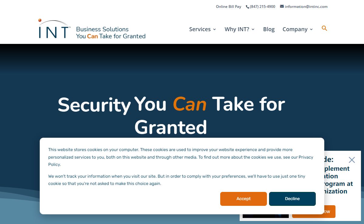 INT Inc. - Business Solutions You CAN Take for Granted