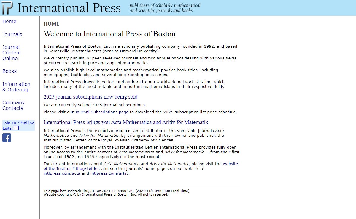 International Press of Boston, Inc.
