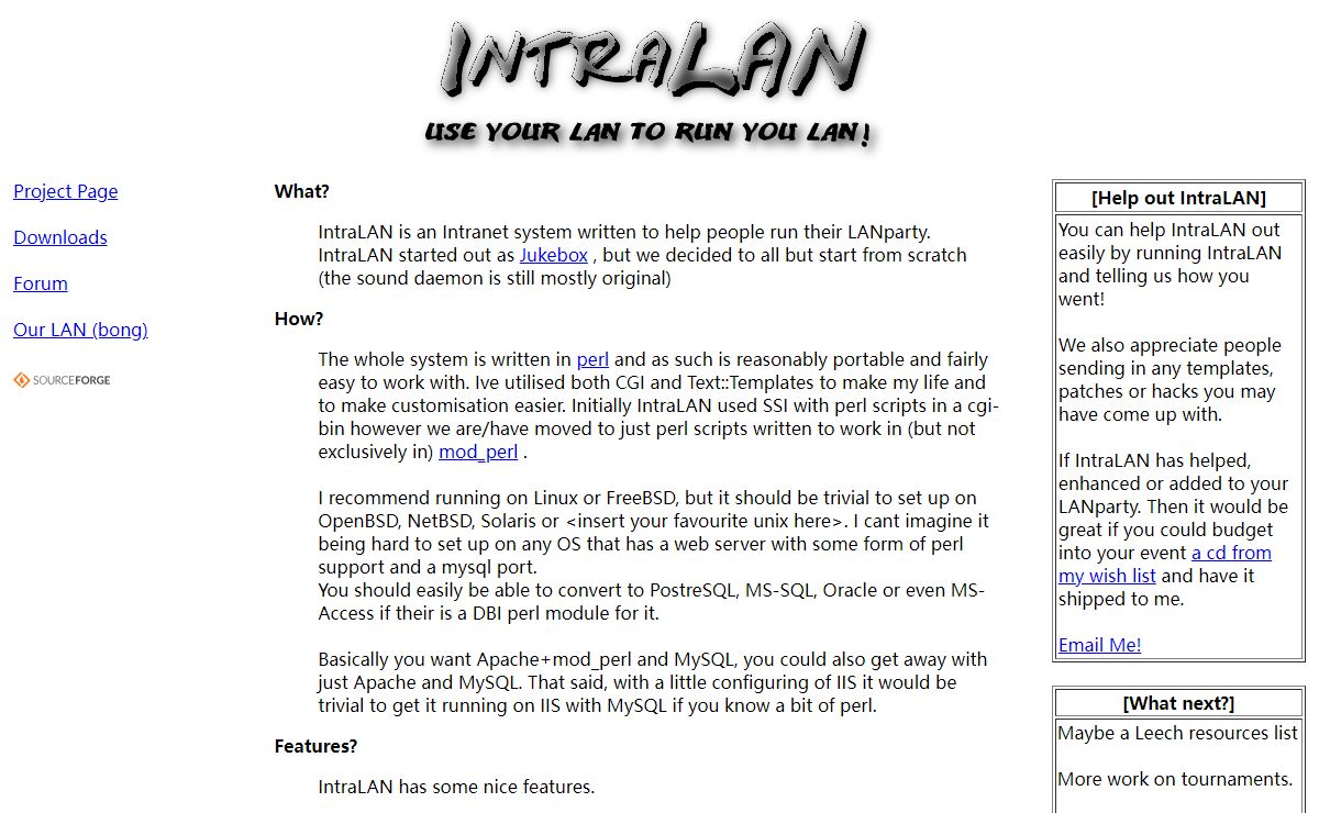 IntraLAN - Use your LAN to run your LAN!